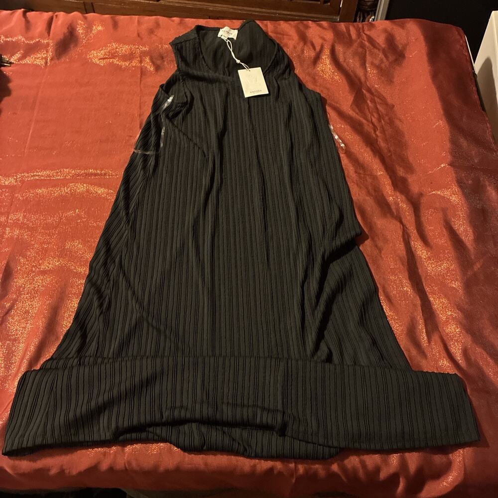 Andree By Unit Pair Of Sleeveless Pleated Dress Size M Green/black